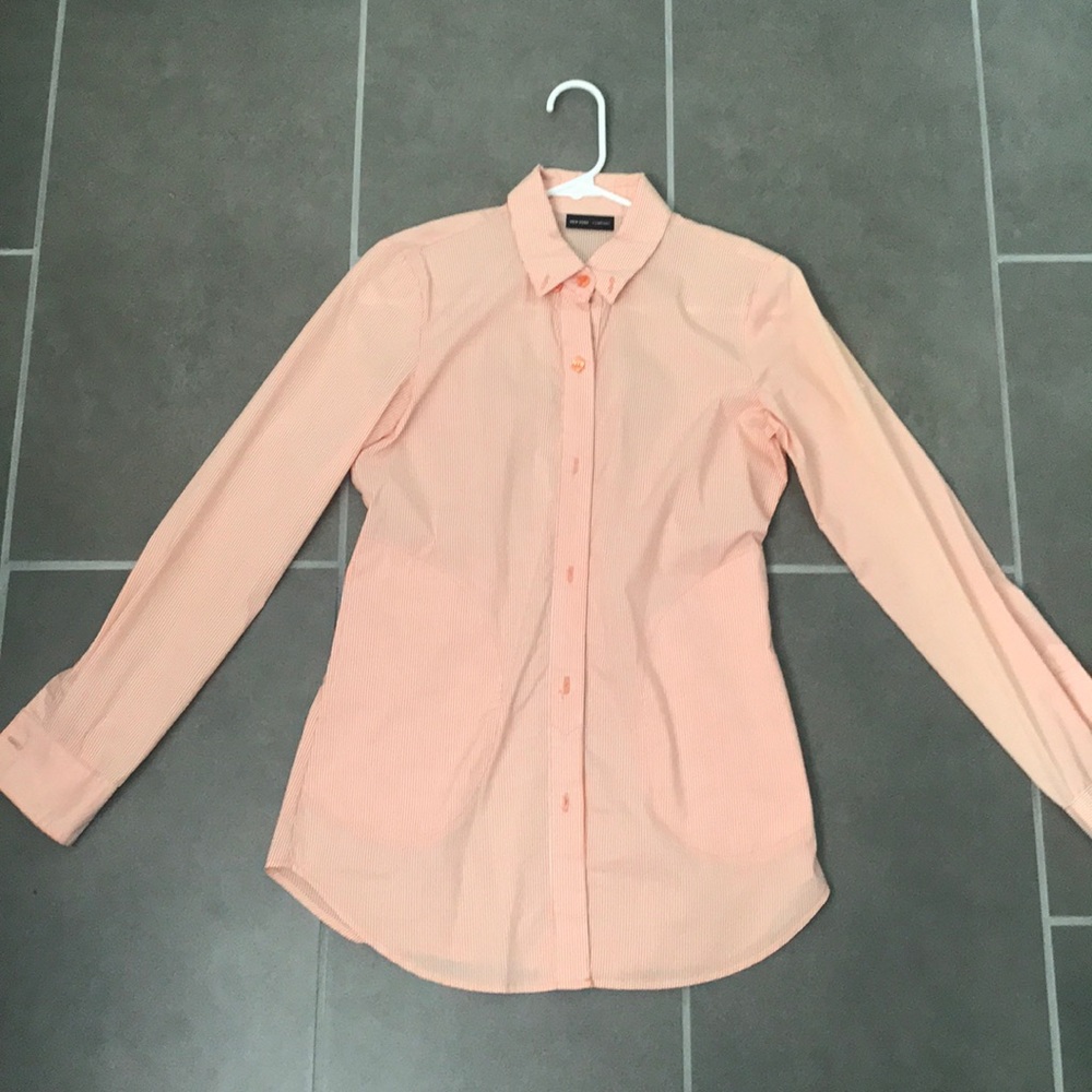 Orange and white button up from NY & Company